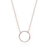 Choker argint placat cu aur roz cu cerc 33-38 cm DiAmanti Z1907NRG-33-38cm-DIA